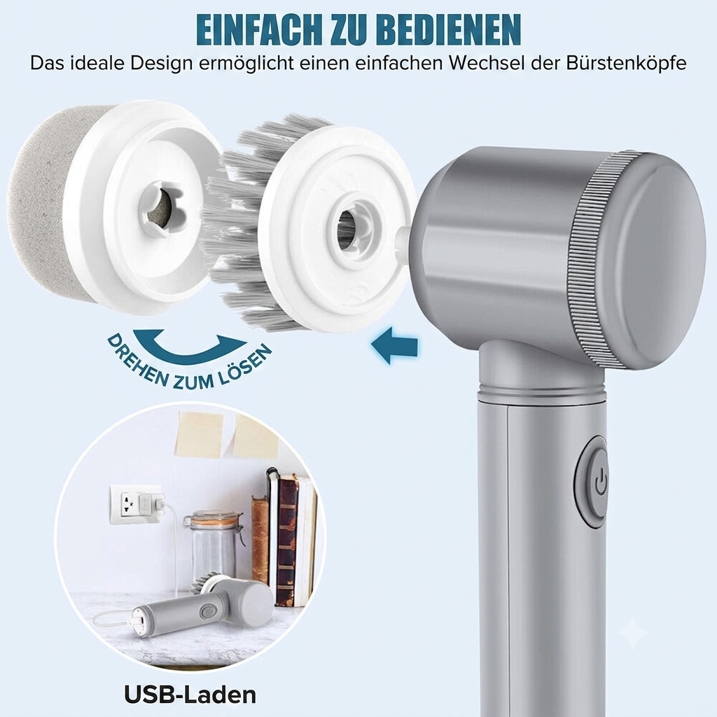 Elektrische Reinigungsbürste mit Akku