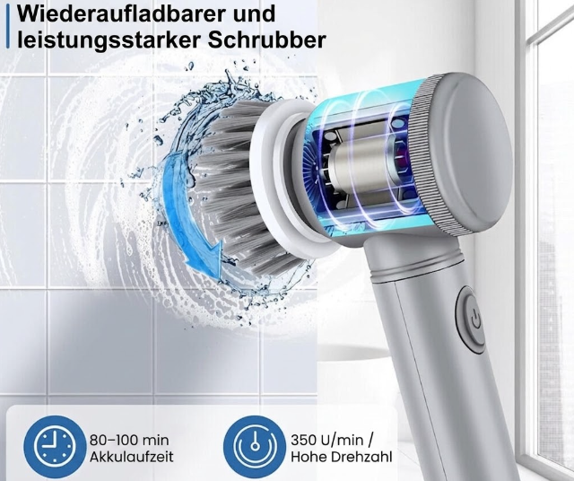 Elektrische Reinigungsbürste mit Akku