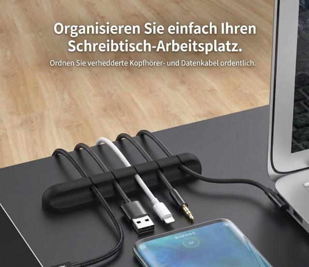 Silikon-Kabelhalter für den Schreibtisch